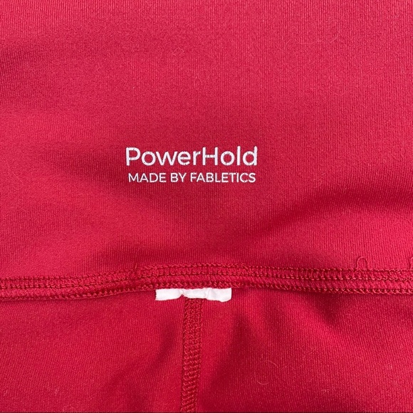 Fabletics on the go red blue yellow color block high waisted leggings pockets 3X - Picture 8 of 9